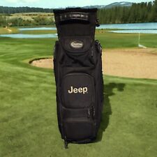 Burton Cart Golf Bag 6-Way Black with JEEP Embroidered Logo Shoulder Strap picture