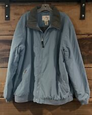 L.L. Bean Mens Winter Blue Bomber Jacket Coat Fleece Lined Zip XXL TALL SALE picture