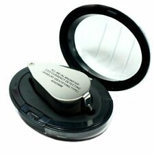 Illuminated 40X Jewelers Loupe  40X25mm Magnifier with LED & UV Lights picture