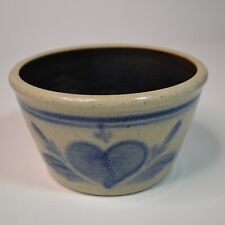 Shadowlawn Pottery Heart Design Bowl Delavan WI Stoneware 32 oz.  1 Quart picture