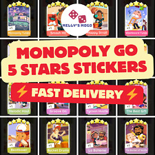 Monopoly GO 5 Stars Sticker Set 13-21 (Fast Delivery) picture