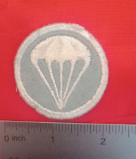US Army Authentic WW2 Paratrooper Cap Patch, Felt, No glow. Baby Blue/white bord picture