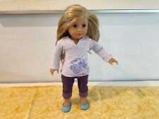 American Girl Doll Truly Me Beautiful Blonde Hair Blue Eyes Meet Outfit picture