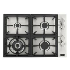 30 INCH GAS COOKTOP - 4 SEALED BURNERS, METAL KNOBS, STAINLESS STEEL (OPEN BOX) picture