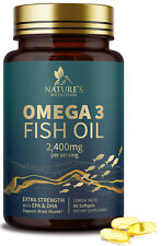 Omega 3 Fish Oil Capsules 3x Strength 2400mg EPA & DHA, Highest Potency picture