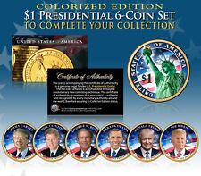 LIVING PRESIDENTS 2020-21 Presidential $1 US Dollar COLORIZED 2-SIDED 6-Coin Set picture