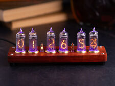 IN-14 6- digits Nixie clock Kit. Wooden case. Tubes included. Wi-fi. picture