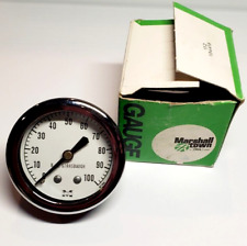R H Strasbaugh Marshall Town Marshalltown Dial 100 PSI Pressure Gauge Gage B7389 picture