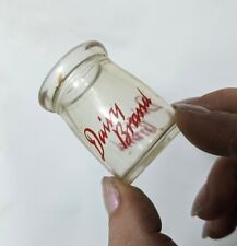 MINIATURE MINI TINY Old Vintage 1940s Dairy Brand MILK BOTTLE RED  picture