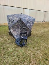 Sports Afield 180 Degree See Through Mossy Oak Camo Ground Blind w/ Chair  picture