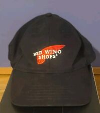 Vintage Red Wing Shoes Snapback Hat Black Embroidered Logo Cap  picture