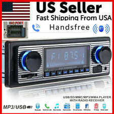 Bluetooth Vintage Car FM Radio MP3 Player USB Classic Stereo Audio Receiver AUX picture