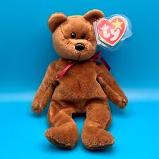 TY Beanie Baby - TEDDY the New Face Brown Bear (4th Gen Hang Tag) (8.5 inch) picture