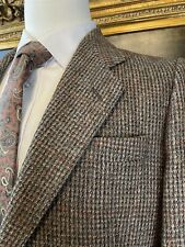 VTG Stafford 40S MADE IN ENGLAND British Isles Tweed Brown Windowpane Sport Coat picture