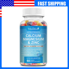 Calcium Magnesium & Zinc + Vitamin D Gummies | Bone Health Immune Energy 60PCS picture