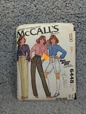Vintage 1979 McCall's 6448 Pattern Junior/Teen Size 7-8 pant outfit -CUT picture