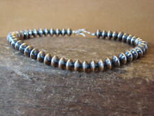 Sterling Silver Navajo Pearl Saucer Bead Bracelet by Jake picture