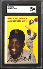 1954 Topps #90 Willie Mays SGC 5 picture