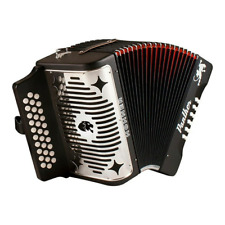Hohner Panther G/C/F 3-Row Diatonic Accordion (Black) picture