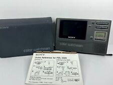 Vintage Sony FDL-3500 Color Watchman LCD TV AM/FM Stereo WORKING picture