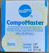Dental Abrasives 8 pc Diamond Shofu CompoMaster Shank HP Shape Mini PN 0119 picture