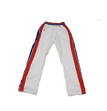 Vtg 90s Champion Mens 36 Game Worn Detroit Pistons Tearaway Pants White 1993/94 picture