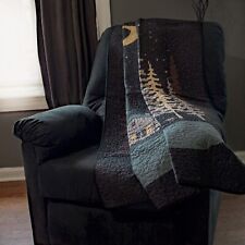 Donna Sharp Moonlit Cabin Quilted Throw Blanket Wall Cotton 50