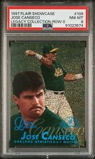 1997 FLAIR SHOWCASE LEGACY COLLECTION ROW 0 #109 JOSE CANSECO #/100 PSA 8 POP 1 picture