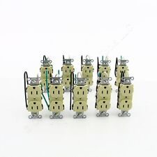 10 Hubbell Ivory COMMERCIAL Receptacle Outlets 15A 125V 8