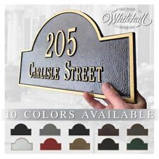 address signWhitehall™ Personalized Cast Metal Address Plaque with Arch Top. Mad picture