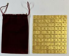 Franklin Mint 24k Gold Plated 100 Scrabble Tiles w/Bag Collectors Edition Game picture
