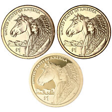 2012 P D S Native American Sacagawea Dollar Year Set Proof & BU US 3 Coin Lot picture