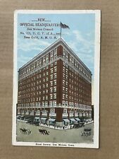 Postcard Des Moines Iowa IA Hotel Savery Street View Vintage PC picture