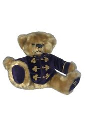 Harrods Knightsbridge Plush Teddy Bear w/Union Jack Flag Blue Sweater 9” picture