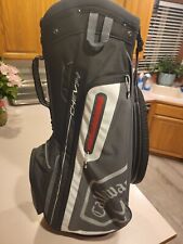 Callaway Golf CHEV 14-Way Divider Cart Bag (Gray/White Black ) One-Strap EUC picture
