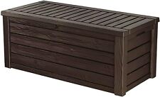 Outdoor Storage Deck Box for Patio, Keter Westwood 150 Gallon Plastic Backyard picture