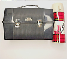 Vintage 1973 Thermos Lunch Box With Red Plaid Thermos Bottle Unused 