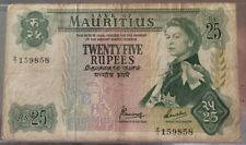 MAURITIUS 25 RUPEES P-32B 1967 Z1 REPLACEMENT NOTE *QUEEN* OX* SUGARCANE***RARE picture