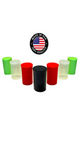 100 Pack - 30 Dram Containers - Empty Pill Bottles attached Pop Top Caps, USA MF picture