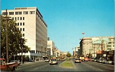 Vtg Winnipeg Manitoba Canada Portage Avenue Street View 1960s Postcard picture