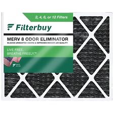 Filterbuy Allergen Odor Eliminator 16x20x1 MERV 8 Pleated AC Furnace Air Filter picture