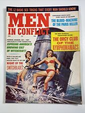 MEN IN CONFLICT Magazine January 1966- man adventure pulp male GGA Vintage picture