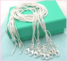  10PCS wholesale 925 sterling solid silver 1MM snake chain necklace XXDC08 picture