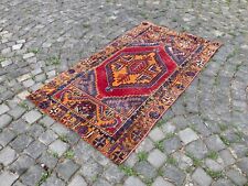 Turkey rug, Boho rug, Wool rug, Doormat rug, Red area rug ,Oriental rug 3x5 ft picture