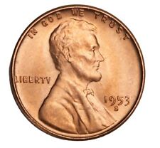 1953-S Gem BU Red From OBW US Lincoln Wheat Cent Penny Fast S&H W/Tracking picture