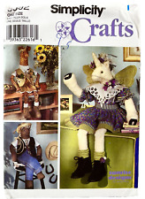 1999 Simplicity Sewing Pattern 8592 Stuffed Horse Giraffe Unicorn Vintage 14674 picture