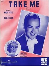 Take Me, Jimmy Dorsey photo, vintage sheet music, 1942 picture