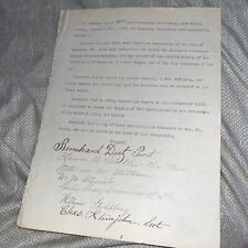 1901 Republican Association Of Baltimore MD McKinley Assassination Resolution picture