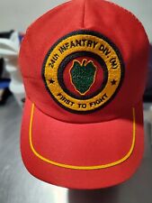 VTG 24th Infantry Div. First To Fight Mesh Snapback Hat Custom Design Hdwr. Read picture