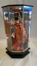 Vintage Japanese Porcelain Geisha Doll in Glass Display Case Westland Company picture